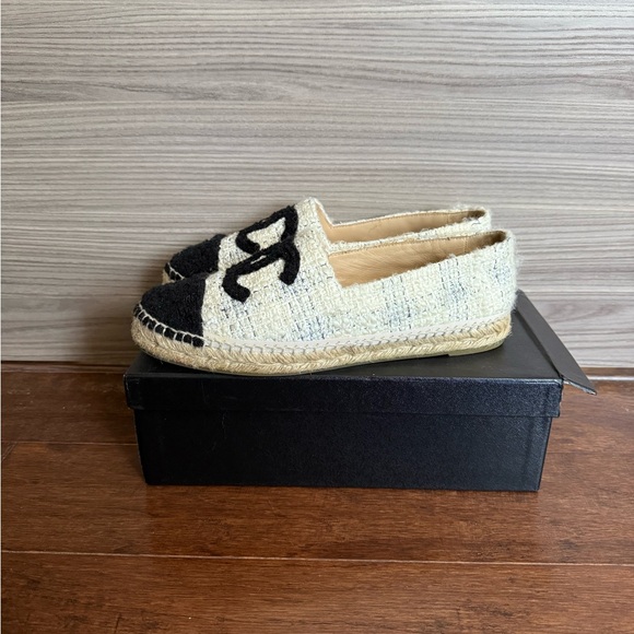 Chanel Tweed CC Espadrilles-41 - Picture 5 of 8